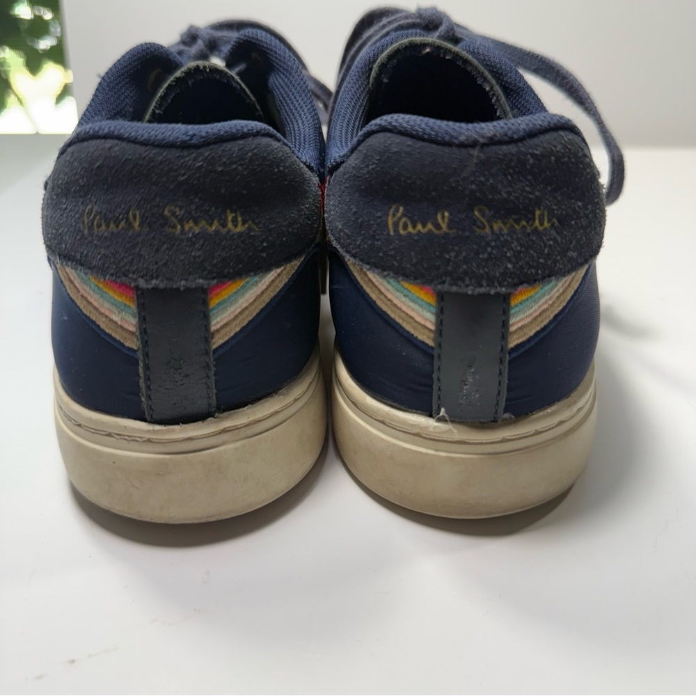 Paul Smith Navy Leather Sneakers - Picture 4 of 10